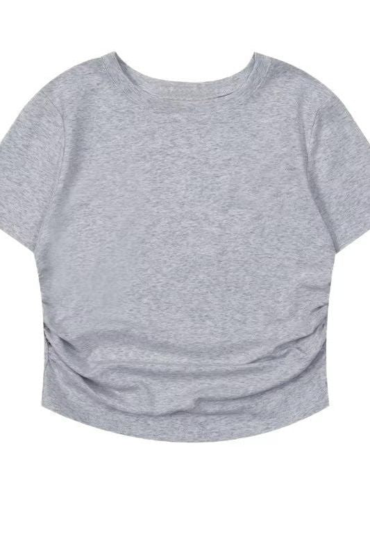 Scrunchy Sides Crop Tee