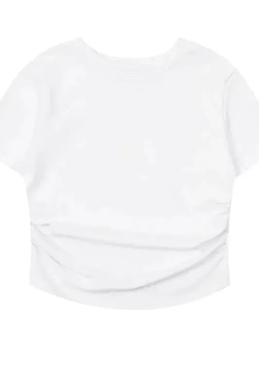 Scrunchy Sides Crop Tee