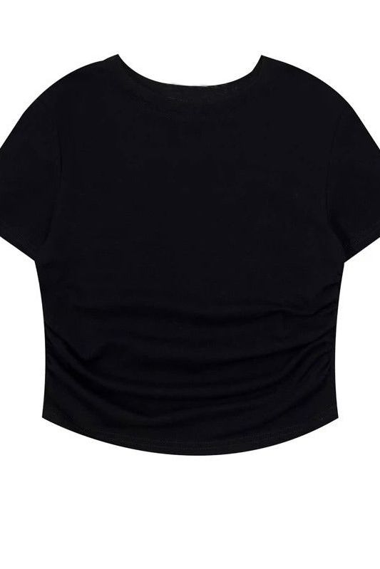 Scrunchy Sides Crop Tee