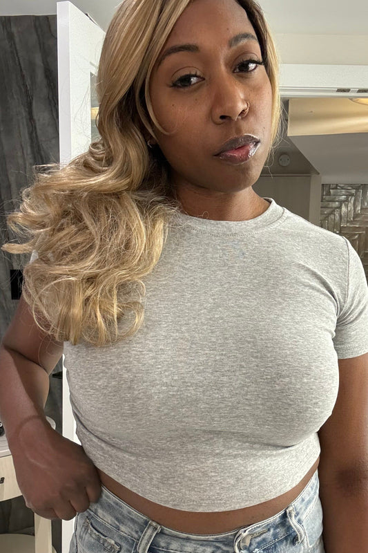 Scrunchy Sides Crop Tee