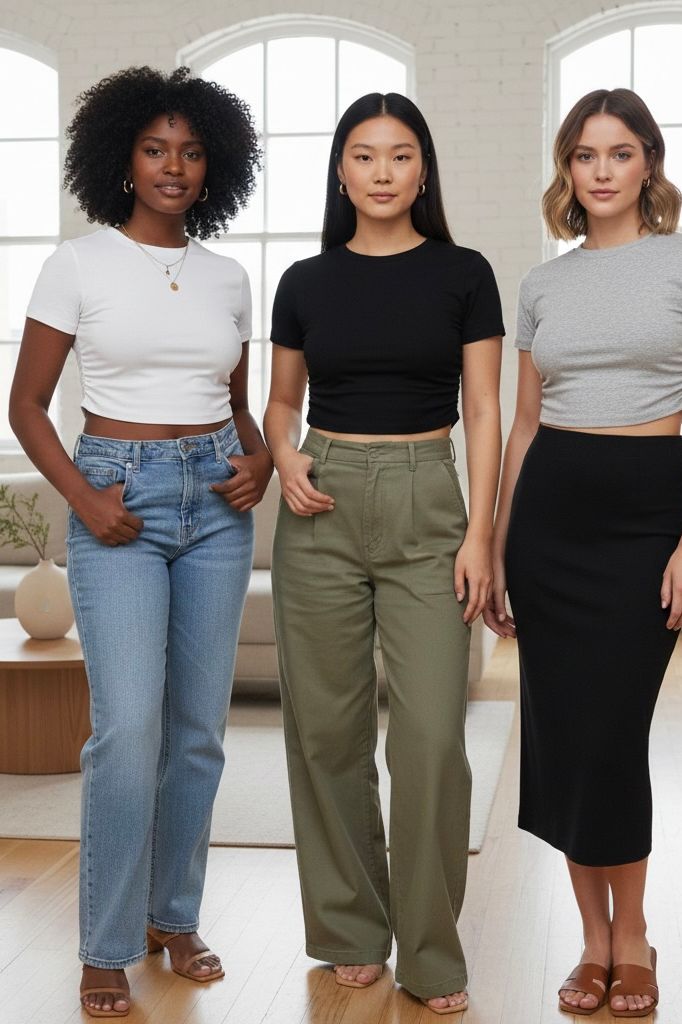 Scrunchy Sides Crop Tee