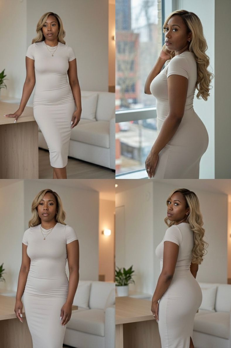 classic bodycon dress Morttic Women's Classic Pearl-Embellished Bodycon Dress